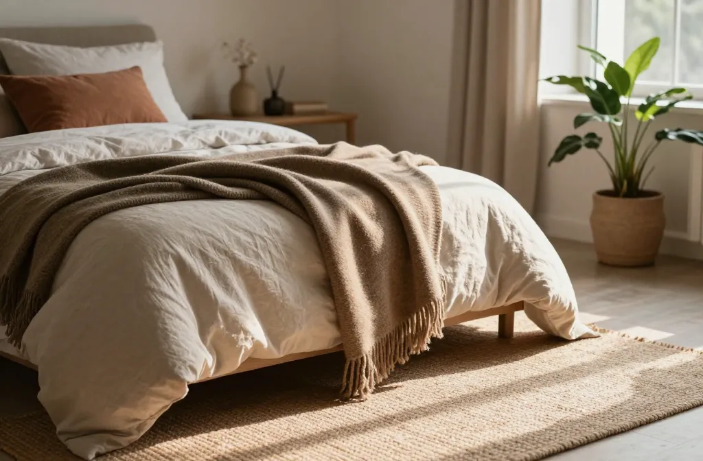 How to Create a Cozy Small Bedroom with Earthy Natural Style