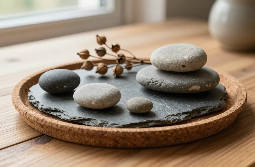 8 Natural Display Ideas: Styling Stones, Seeds and Wood in an Earthy Home